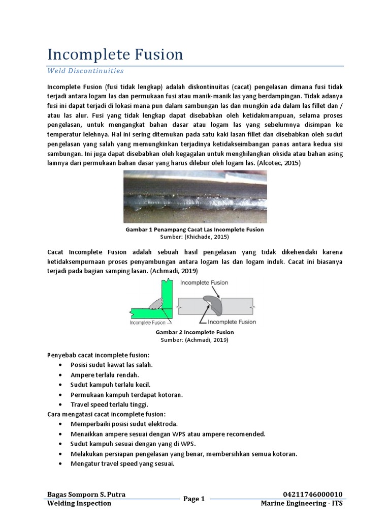 Cacat Las Incomplete Fusion dan Solusinya | PDF | Bisnis | Teknologi ...