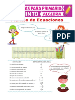 Planteo de Ecuaciones para Quinto de Primaria PDF