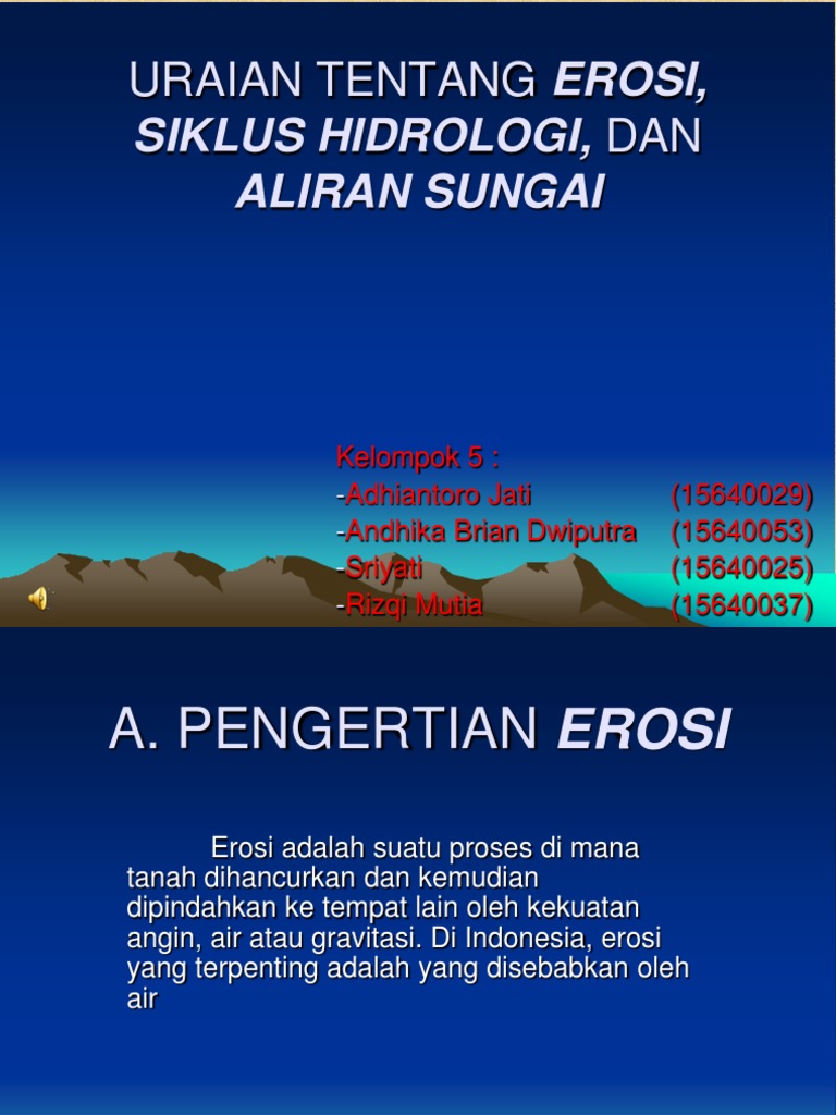 Proses dan Jenis Erosi Tanah | PDF
