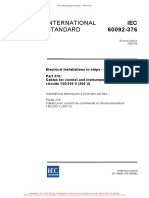 IEC 60092-3762003 Standard Part 376 - Cables for Control and Instrumentation Circuits 150-250V (300V)