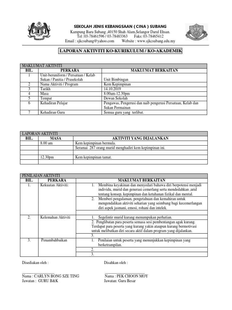 Program Kem Kepimpinan Pdf