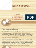 Planning A Lesson Tefl