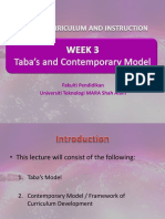 EDU555 Taba, Contemporary Model