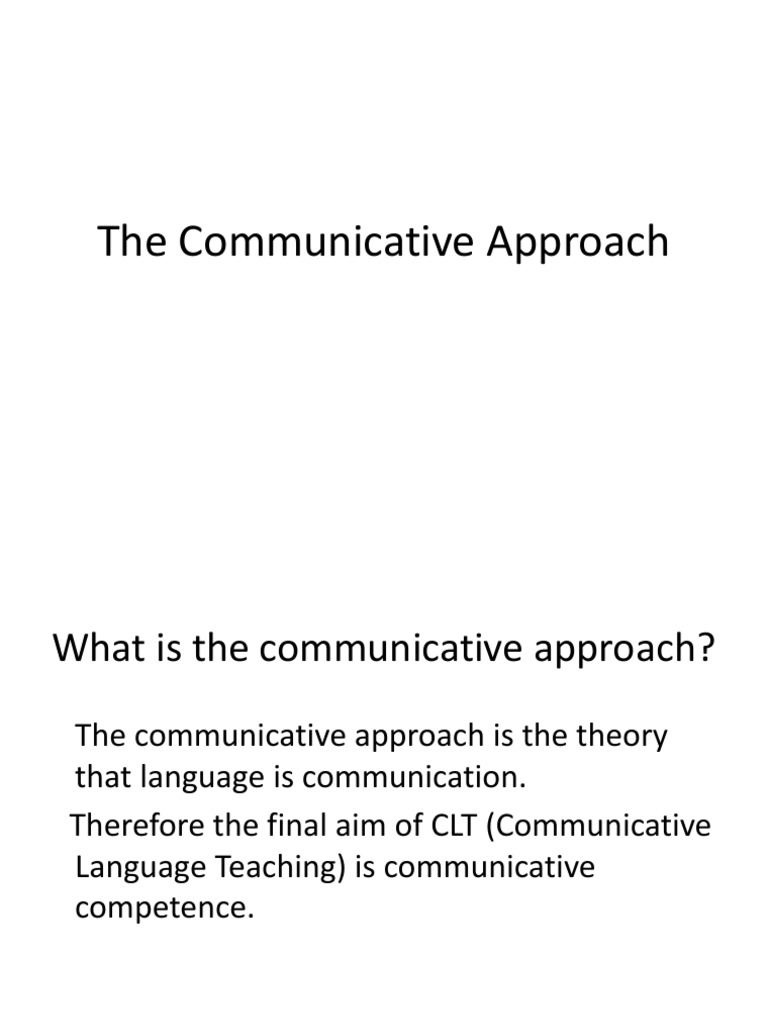 A Comprehensive Overview of the Communicative Language Teaching ...