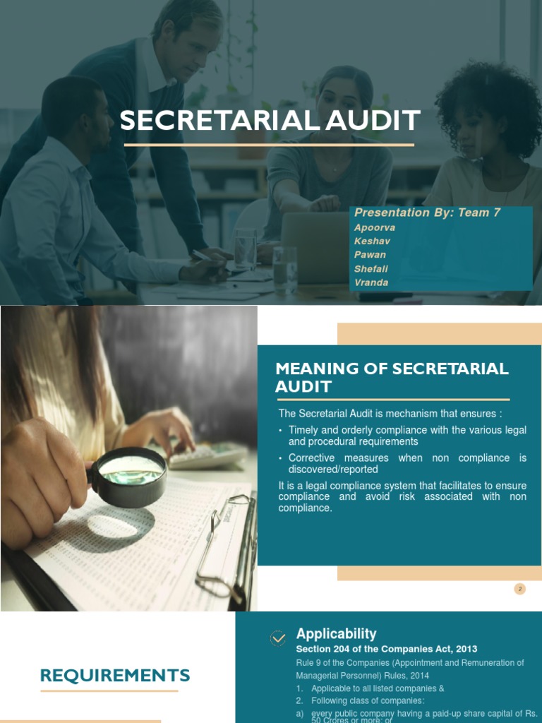 Secretarial Audit: Process and Compliance | PDF | Regulatory Compliance ...
