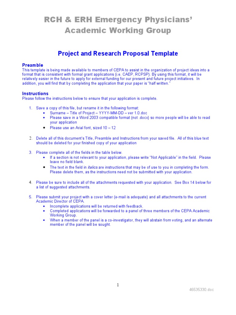 Academic proposals picture