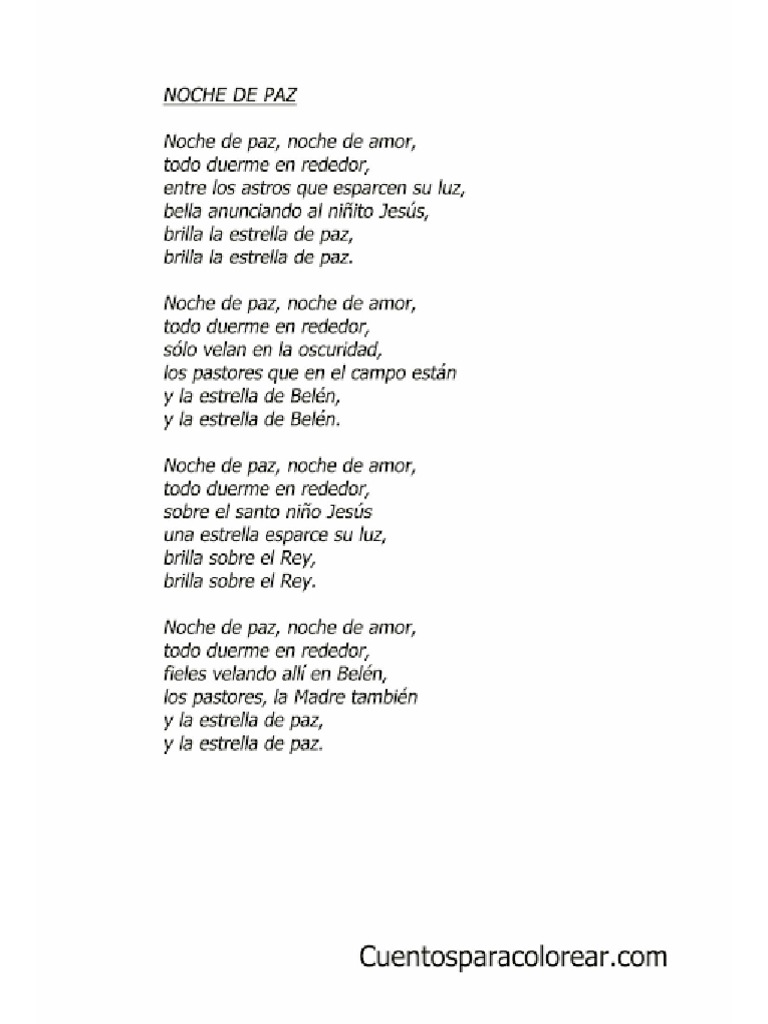 Letra Noche de Paz PDF | PDF