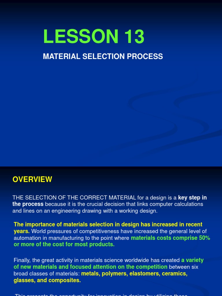 Material Selection in Engineering Design | PDF | Materials Science ...