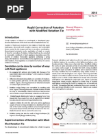 Rapid Correction of Rotation With Modified Rotation Tie