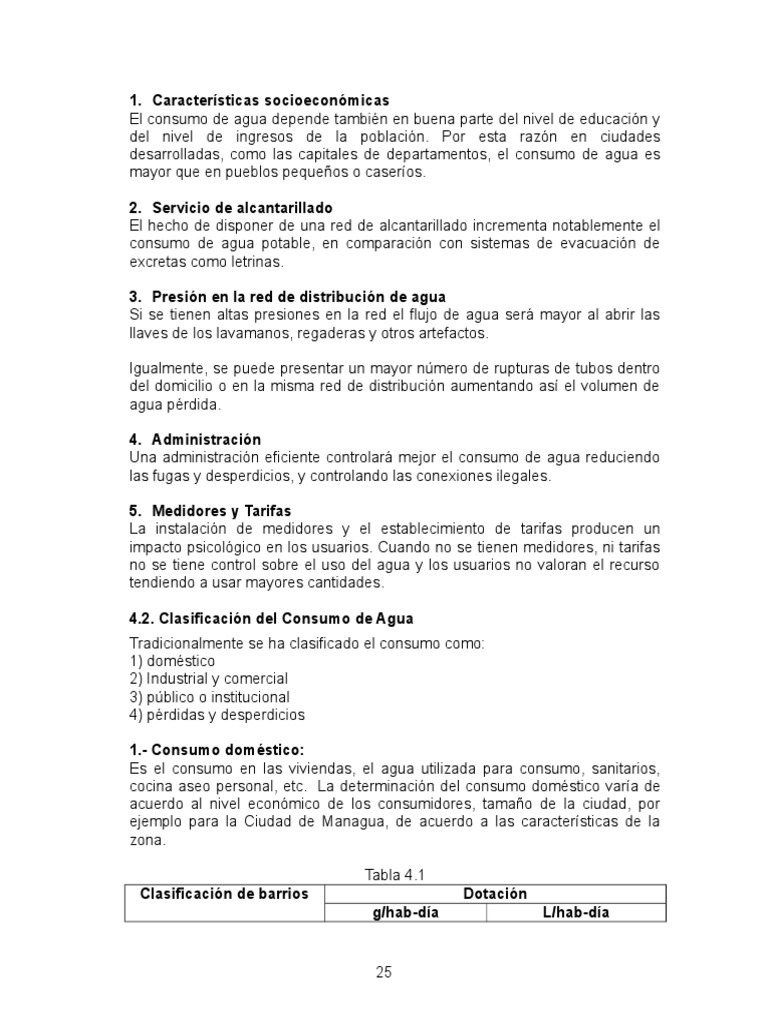 Consumo y Gestión del Agua Potable | PDF | Consumo (economía ...
