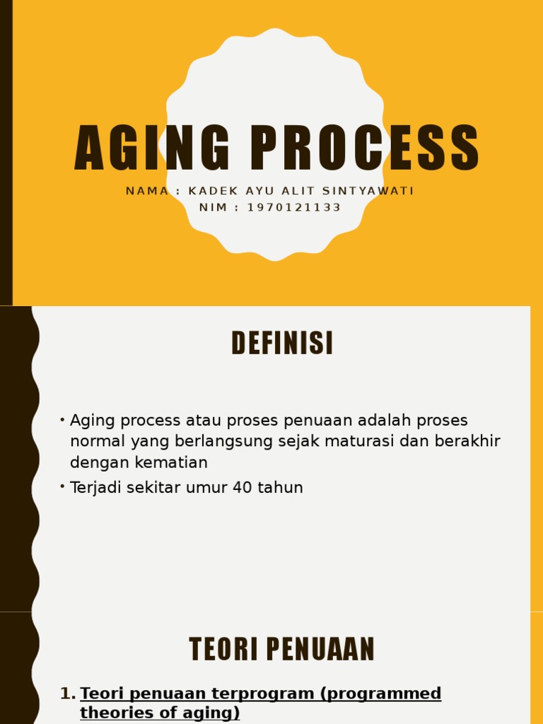 Proses Penuaan dan Teorinya | PDF
