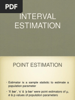 Interval Estimation