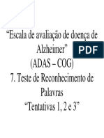 Adas Cog - Pranchas Reconhecimento PDF
