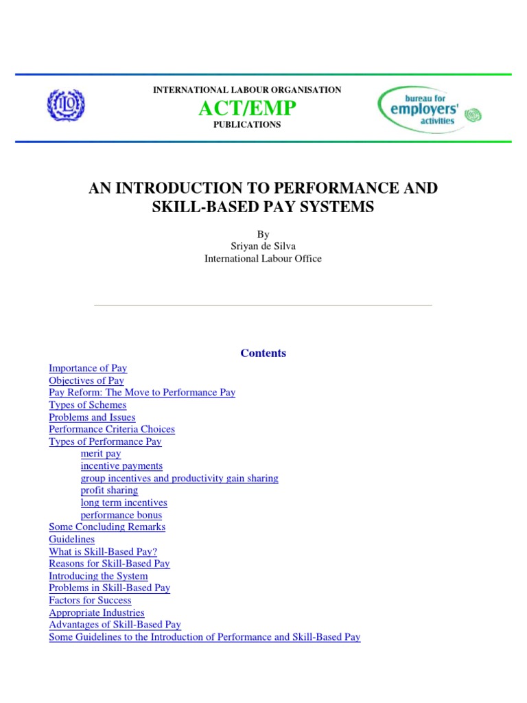 Performance Based Pay | PDF | Employment | Performance Appraisal