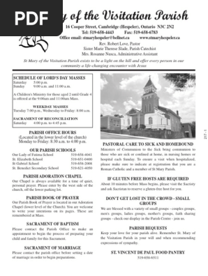Church bulletin