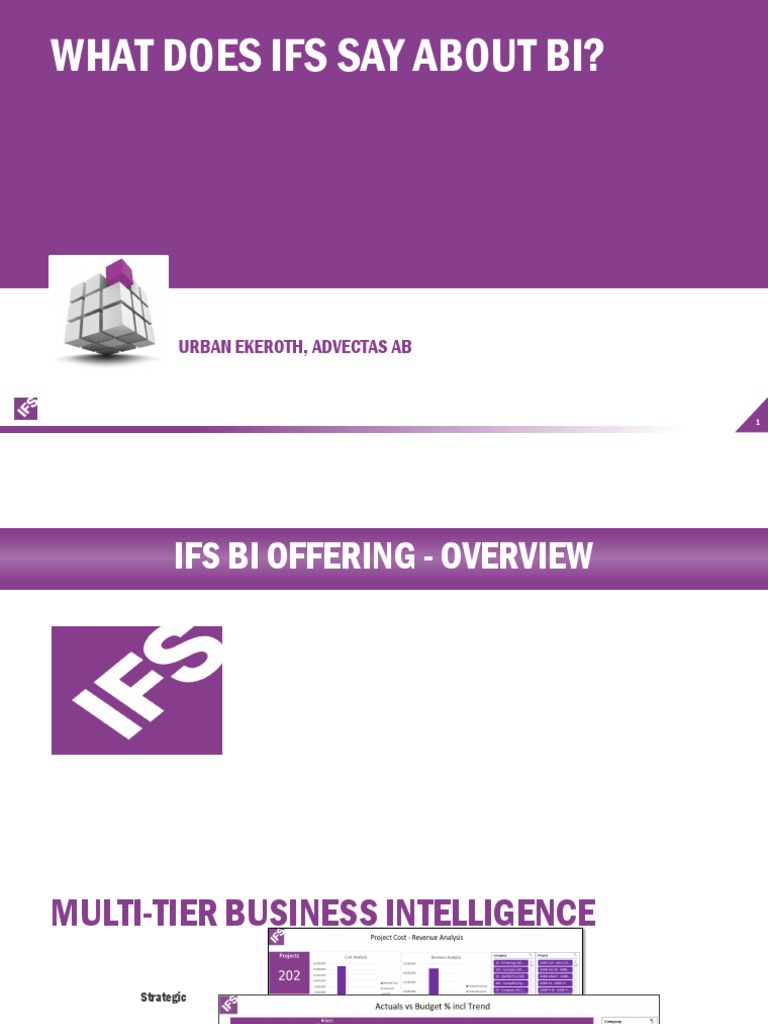 IFS BI What Does IFS Say About BI | PDF | Business Intelligence ...