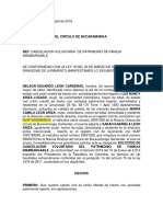 Levantamiento Patrimonio de Familia