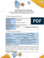 Guía de Actividades y Rúbrica de Evaluación - Etapa 2 - Establecimiento de La Psicología Como Ciencia PDF