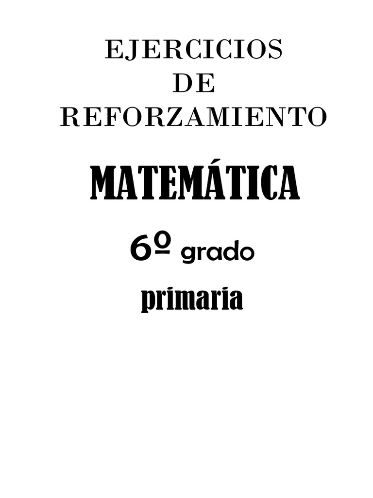 Hojas De Trabajo De Matemáticas Para Sexto Grado Para Imprimir Gratis
