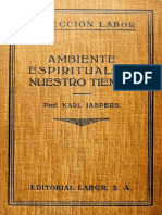 Karl Jaspers - Ambiente Espiritual de Nuestro Tiempo PDF