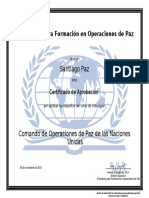 Comando de Operaciones de Paz de Las Naciones Unidas Certificate PDF