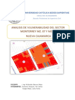 Análisis de Vulnerabilidad Nueva Cajamarca, San Martín