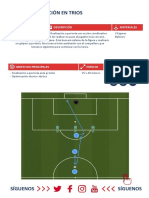 Finalización en trios con pase y golpeo a portería