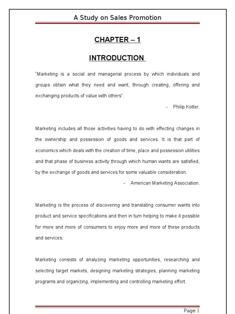 Project Report On Sales Promotion | PDF | Promotion (Marketing) | Marketing