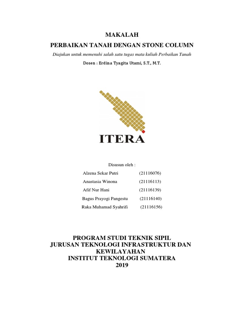 Kriteria Perancangan Stone Column | PDF