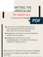 Crafting the Curriculum: The Teacher as Curriculum Designer