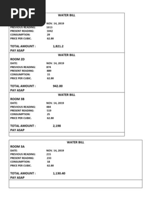 WATER BILL