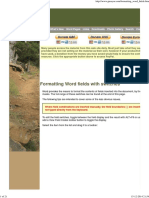 Formatting Word Fields