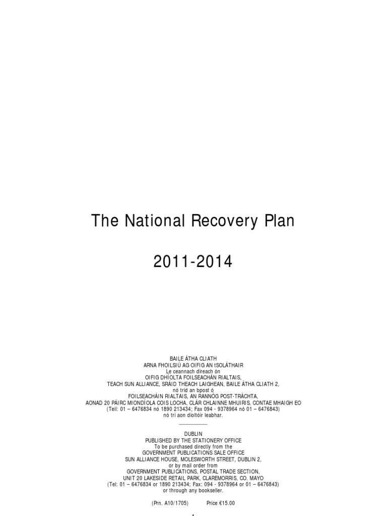 The National Recovery Plan 2011-2014 | PDF