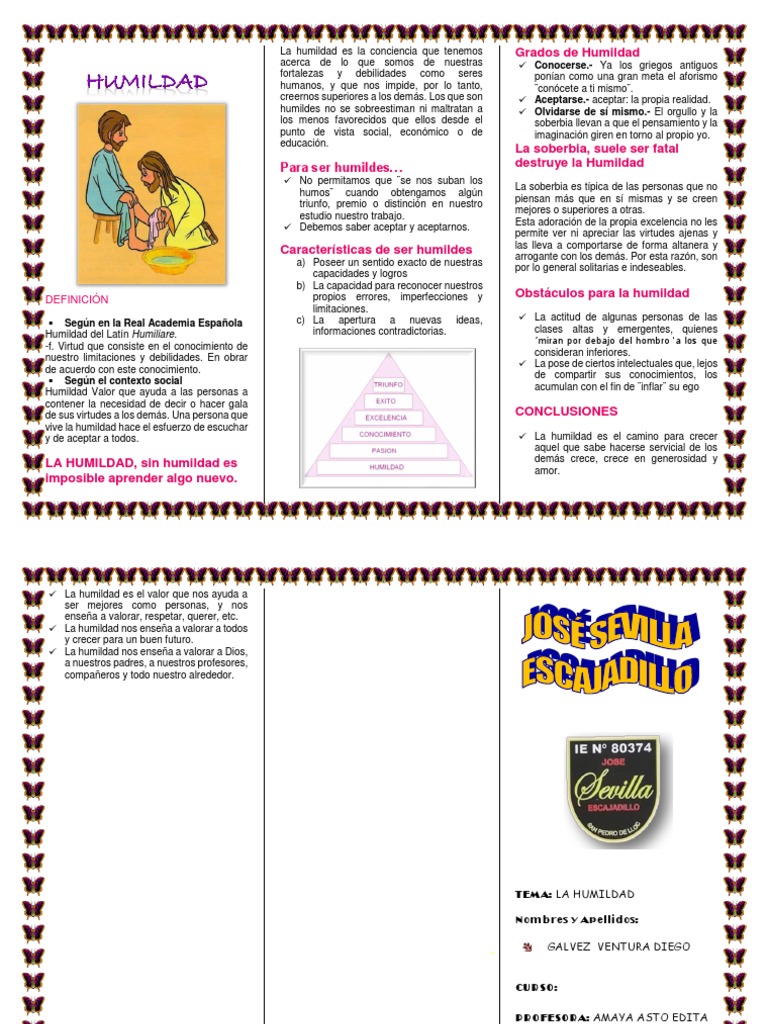 La Humildad Triptico | PDF | Orgullo | Teorías filosóficas