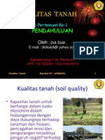 Pendahuluan Kualitas Tanah