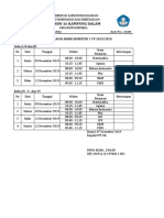 Jadwal Penilaian Akhir Semester 1 2019