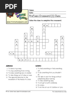 Prefixes Crossword (1) Clues