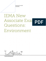 IEMA New Associate Exam Practice Questions (Environment)