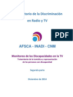 Informe Observatorio de La Discriminación en Radio y TV PDF