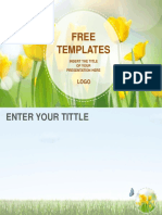 Yellow Tulips Nature PowerPoint Templates Widescreen