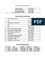 Daftar Pelayanan Dan Rencana Tarif Klinik Duta Medika Pratama