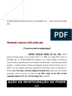 Ação de Reintegração de Posse