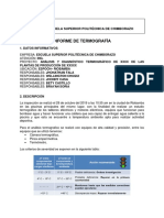 Modelo de Reporte Termográfico Real