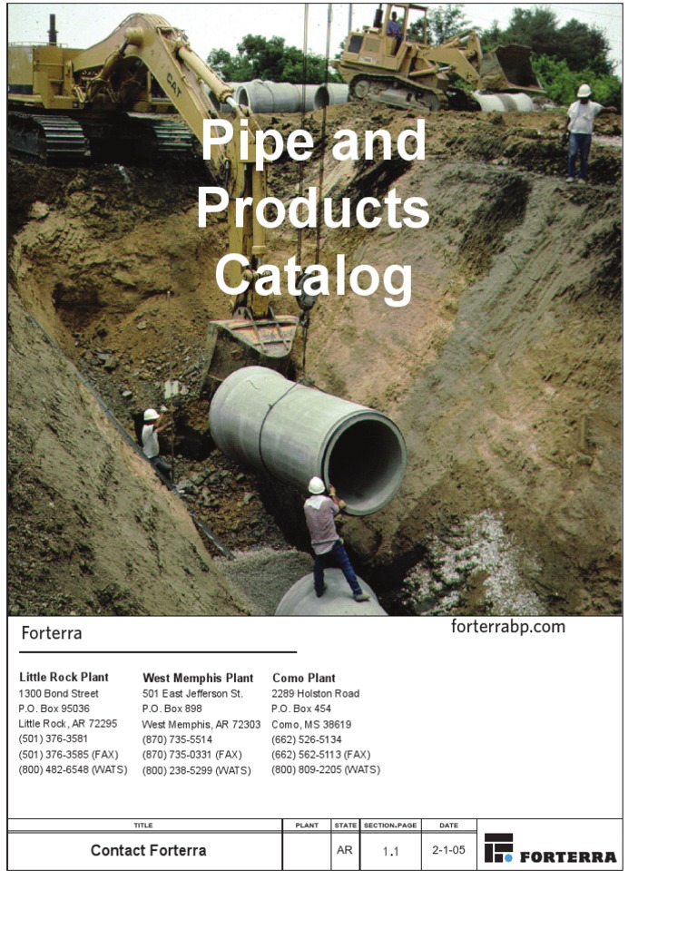 Reinforced Concrete Pipe - Ar Full Catalog PDF | PDF | Precast Concrete ...