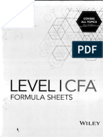 CFA Level I Formula Sheet 2019