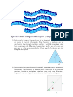 Unidad X Ejercicios Sobre Triángulos Rectángulos y Funciones Trigonométricas