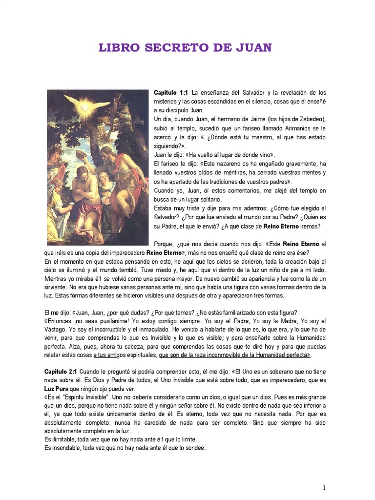 Libro Secreto De Juan Pdf Pdf Alma Adan