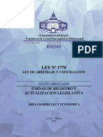 Ley de Arbitraje y Conciliacion - LEY - 1770 PDF
