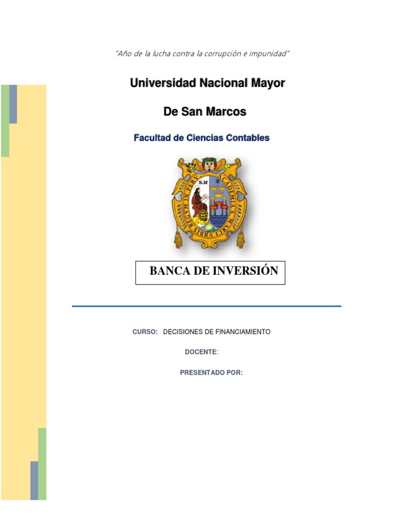Banca de Inversión | PDF | Banca de inversión | Bancos
