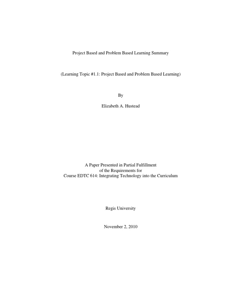 Educators' Guide to PBL & PBL | PDF | Project Based Learning | Change